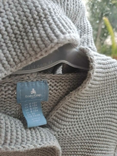 Sweater gris prendido capucha oso - baby GAP - Talle 6a12 meses - comprar online