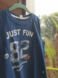 Remera SM azul c letras bcas. - CHEEKY - Talle 8 años en internet