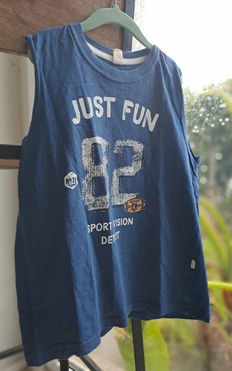 Remera SM azul c letras bcas. - CHEEKY - Talle 8 años