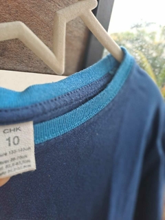 10A | Remera ML azul c letras bcas - CHEEKY - Talle 10 años en internet