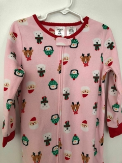 Pijama de polar rosa con dibujos Navidad. CARTERS. 4 años. - comprar online