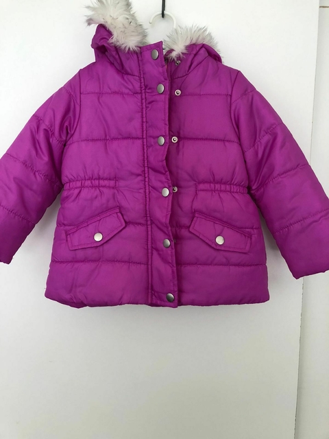 Campera lila con capucha y polar interno desmontable. CARTERS, 3 años.