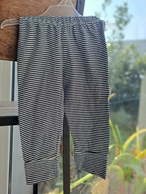 Pantalon de algodon a rayas azul y blanco - IT - Talle 6 meses