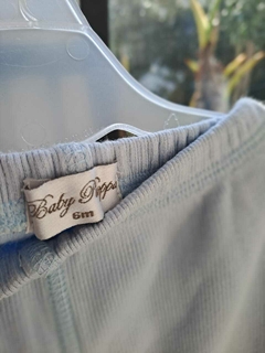 Pantalon algodon celeste - baby PIOPPA - Talle 6 meses - comprar online