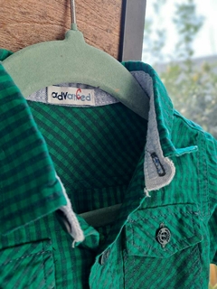3/6M | Camisa ML a cuadros verde y azul - ADVANCED. Talle M (3a6 meses) - comprar online