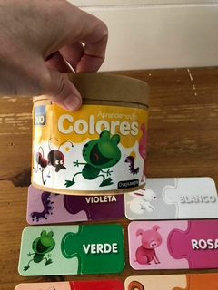 JUEGO- Aprendiendo los colores. Rompecabezas, dos piezas. 12 colores. en internet
