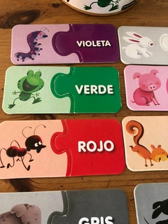 JUEGO- Aprendiendo los colores. Rompecabezas, dos piezas. 12 colores. - comprar online