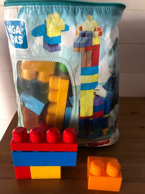 JUGUETE- Bolsa de bloques grandes. FISHER PRICE.