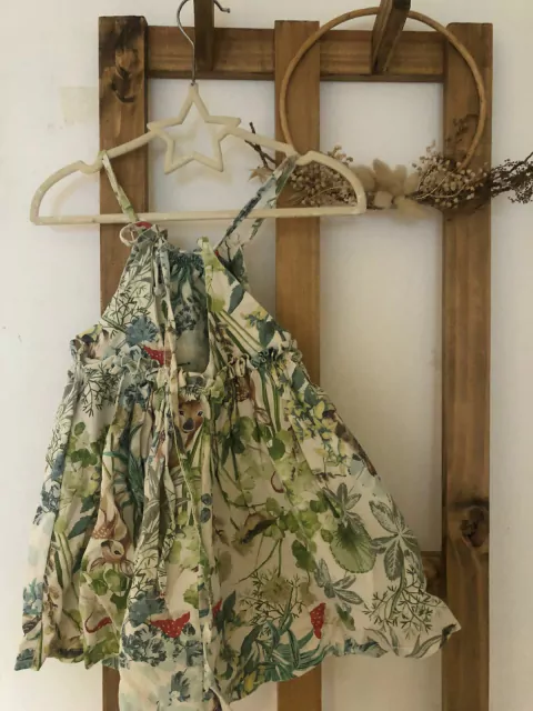 Vestido con animales del bosque. WAW KIDS. Talle 1 año.