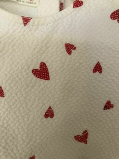 9/12M | Vestido blanco con corazones. ZARA. 9/12 meses. en internet