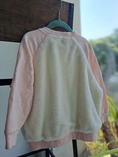 Buzo blanco y rosa plush y algodon - ANAVANA - Talle 6 años - tienda online