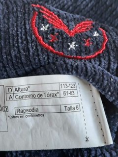 Buzo azul plush c capucha - RAPSODIA - Talle 6 años - tienda online