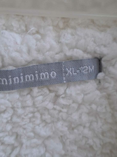 Campera blanca c corazones dorados, corderito interno-MIMO-Talle: XL(12 meses) - tienda online