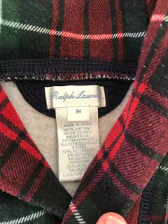 3M | Vestido escoces rojo y verde ML con volado. POLO 3 meses. - comprar online