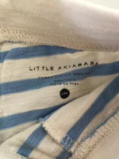 Pantalón de algodón a rayas celeste. AKIABARA. 3 meses Akiabara tiene talles chicos. Va para RN. - comprar online