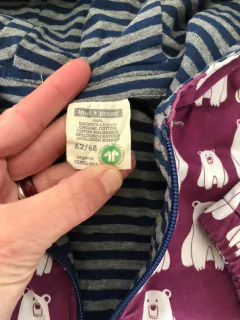 3M | Enterito bordo con osos, con cierre y capucha. 3 meses. Ver cm en etiqueta, - comprar online