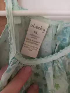 18M | Vestido con voaldos verde agua y tiritas. CHEEKY. 18 meses. - comprar online