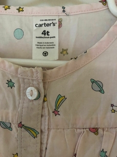 Camisa rosa ML con planetas y estrellas. CARTERS. 4 años. Manchita chiquita. - comprar online