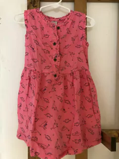 Vestido SM rosa con dinos. CARTERS. 3 años. - comprar online