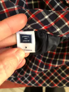 3A | Pollera a cuadros roja y azul. Tiene elástico regulable en la cintura. Janie and Jack. 3 años. en internet