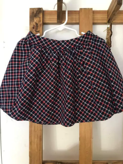 3A | Pollera a cuadros roja y azul. Tiene elástico regulable en la cintura. Janie and Jack. 3 años.