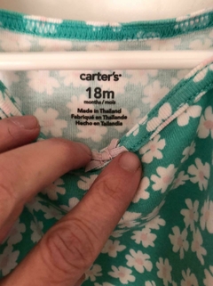 Body SM verde con flores. CARTERS. 18 meses. - comprar online