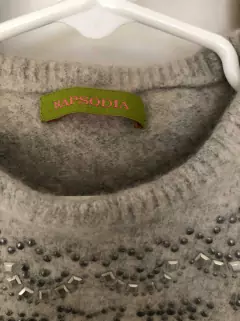 Sweater de lana gris con estrellas. RAPSODIA. 3 años. - comprar online