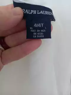 Musculosa blanca transparente. POLO. Talle 4. Parece más 3 años. - comprar online