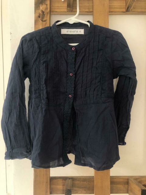 Camisa azul ML. Anavana. Talle 4 años.