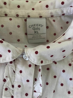 Camisa blanca con lunares rojos. MIMO. 12 meses. - comprar online