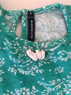 Body verde agua con flores blancas. MIMO. 6 meses. - comprar online