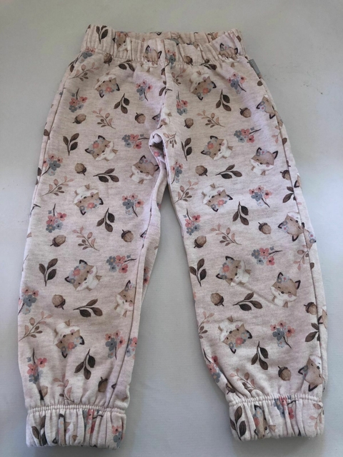 Pantalón de algodón con zorritos. MIMO. Talle 3 años. Manchita chiquita.