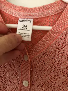 Saco salmón con botones y brillos. CARTERS. 2 años. en internet