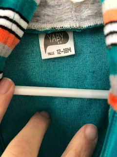 Conjunto verde, turquesa de pantalón y buzo de plush. 12/18 meses. Sin uso. - comprar online