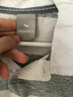 Remera ML chomba gris y blanca. MIMO. Talle 4 años. - comprar online