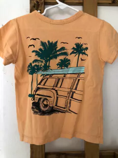 2A | Remera MC salmón con estampa de surf. Weak Meak. Talle 2 años. en internet