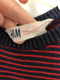 Sweater a rayas rojo y azul. HYM. 2/4 años. - comprar online