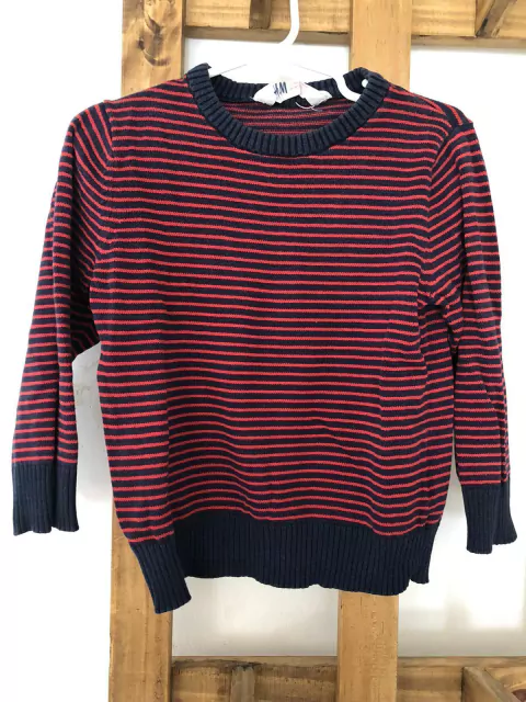 Sweater a rayas rojo y azul. HYM. 2/4 años.