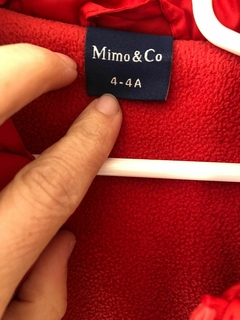 Campera roja con capucha y polar interno. MIMO. 4 años. - comprar online