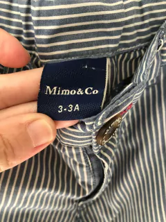 Short a rayas azul y blanco. MIMO. 3 años. - Lo Canto • Moda Circular