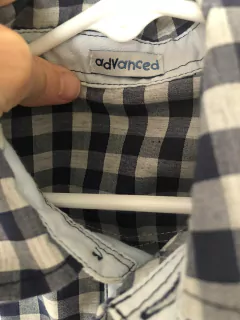 6A | Camisa MC a cruadros azul y blanca. Advanced. Talle 6. - comprar online