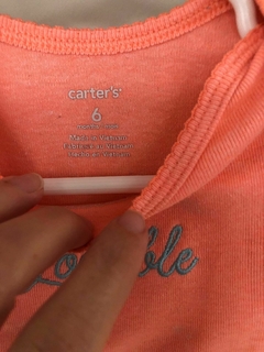 Outlet- Vestido MC salmón. CARTERS. 6 meses. Manchita. - comprar online