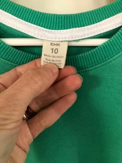 Outlet- Buzo finito verde. CHEEKY. Talle 10. - comprar online