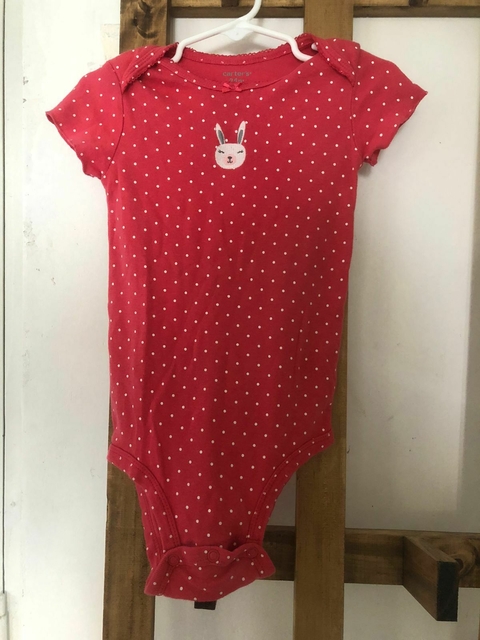 Body MC rosa fuerte con lunares. CARTERS. 24 meses.