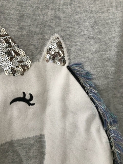 Sweater gris con unicornio con brillos. PRIMARK. 6/7 años. en internet