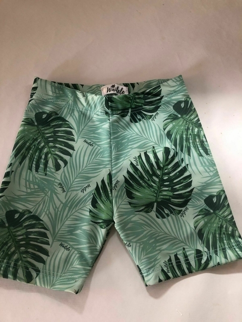 2/3A | Calza con hojas verdes. Dice talle 6 pero es para 2/3 años. Mide 22 cm de cintura.