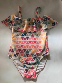 Traje de baño con triángulos y tiras regulables. Talle 4/5 años. Ver medidas en foto- - comprar online