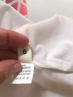 Traje de baño con triángulos y tiras regulables. Talle 4/5 años. Ver medidas en foto- - Lo Canto • Moda Circular