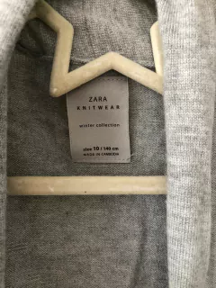 10A | Saco abierto gris. ZARA. Talle 10 años. - comprar online
