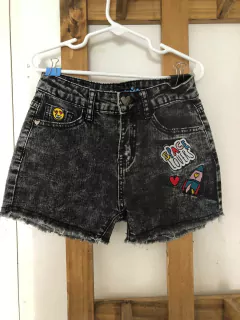 7/8A | Short negro jaspeado con apliques. GRISINO. 7/8 años. - comprar online